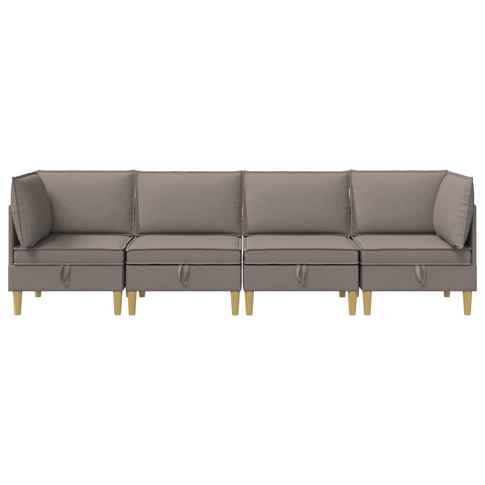 Modular Sofa Set mit Stauraum 4 pcs Taupe Stoff