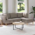 Modular Sofa Set mit Stauraum 4 pcs Taupe Stoff
