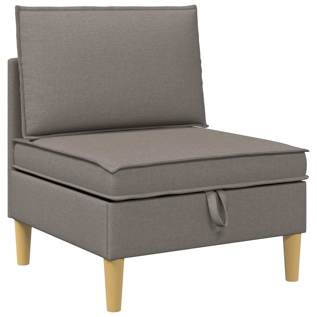 Modular Sofa Set mit Stauraum 4 pcs Taupe Stoff