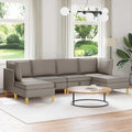 Modular Sofa Set mit Stauraum 6 pcs Taupe Stoff