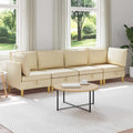 Modular Sofa Set mit Stauraum 4 pcs Creme Stoff