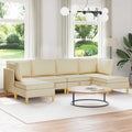 Modular Sofa Set mit Stauraum 6 pcs Creme Stoff