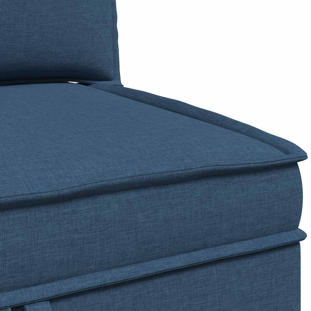 Modular Sofa Set mit Stauraum 3 pcs Blau Stoff