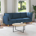 Modular Sofa Set mit Stauraum 3 pcs Blau Stoff