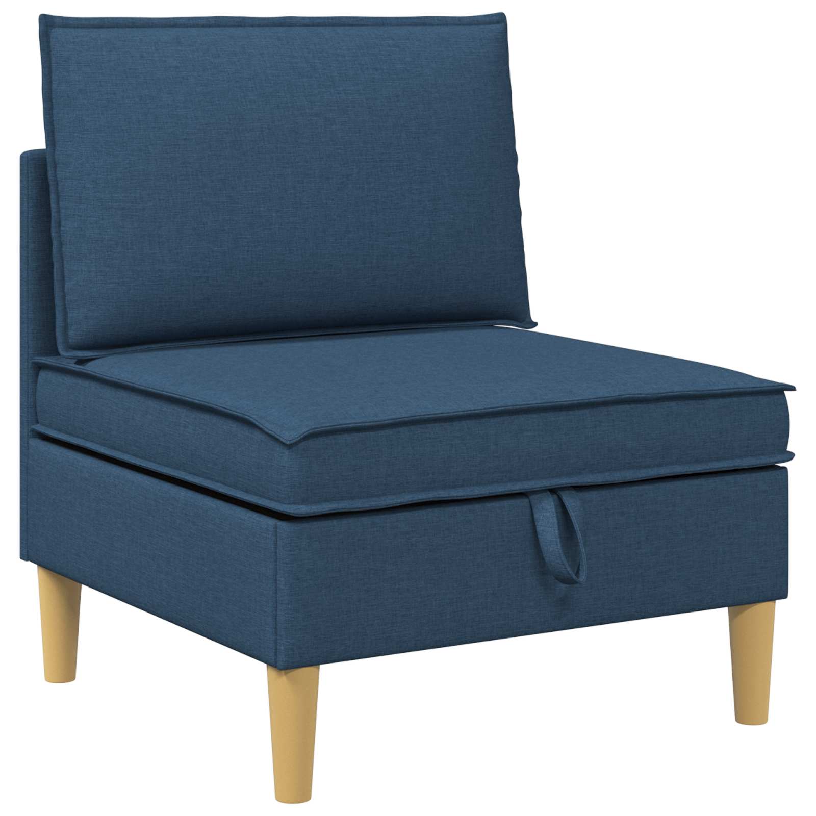 Modular Sofa Set mit Stauraum 4 pcs Blau Stoff