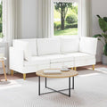 Modular Sofa Set mit Stauraum 3 pcs Weiß Stoff
