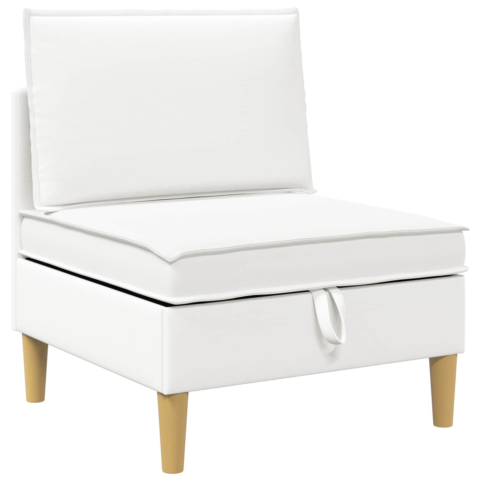 Modular Sofa Set mit Stauraum 4 pcs Weiß Stoff