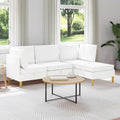 Modular Sofa Set mit Stauraum 4 pcs Weiß Stoff
