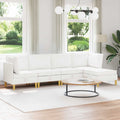 Modular Sofa Set mit Stauraum 5 pcs Weiß Stoff