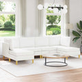 Modular Sofa Set mit Stauraum 6 pcs Weiß Stoff
