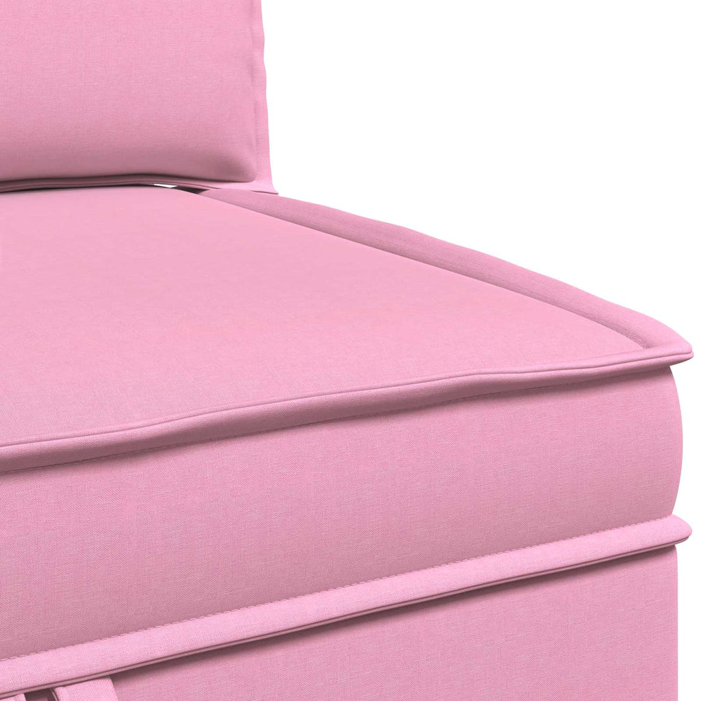 Modular Sofa Set mit Stauraum 4 pcs Rosa Stoff