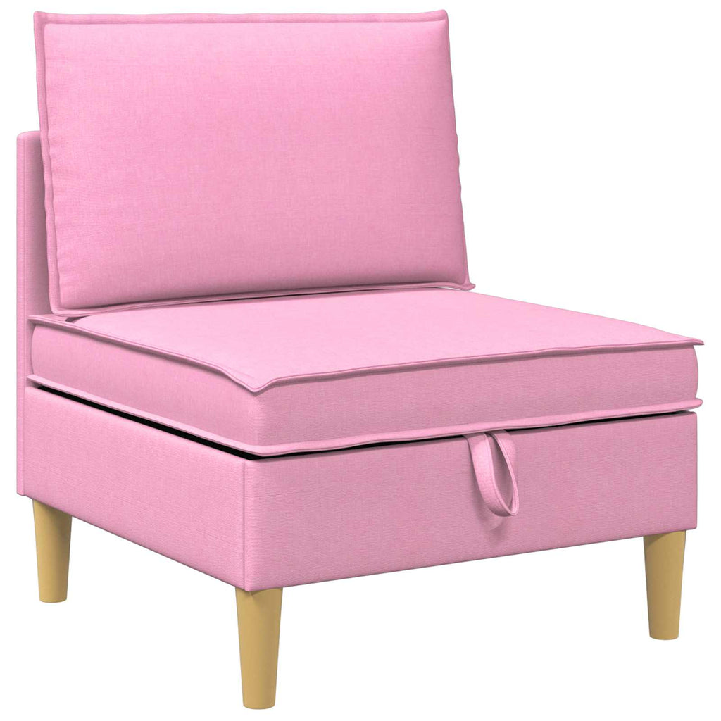 Modular Sofa Set mit Stauraum 4 pcs Rosa Stoff