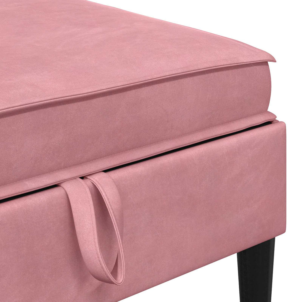Wohnzimmergarnitur mit Kissen mit Speicher 5 pcs Rosa Samt