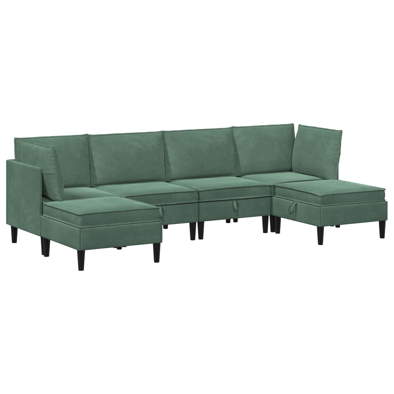 Wohnzimmergarnitur mit Kissen mit Speicher 6 pcs Meergrün Samt