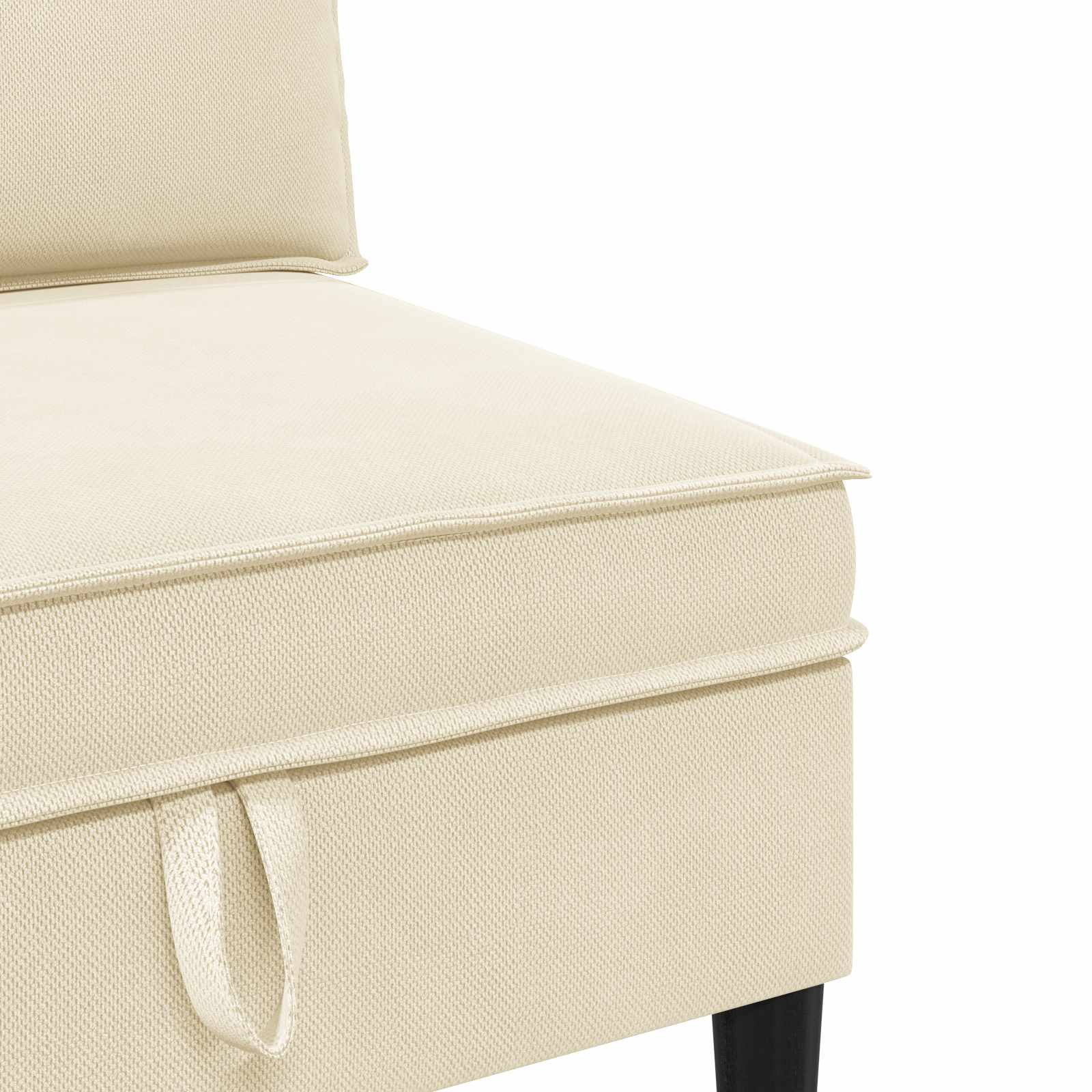 Wohnzimmergarnitur 4 pcs Creme Stoff