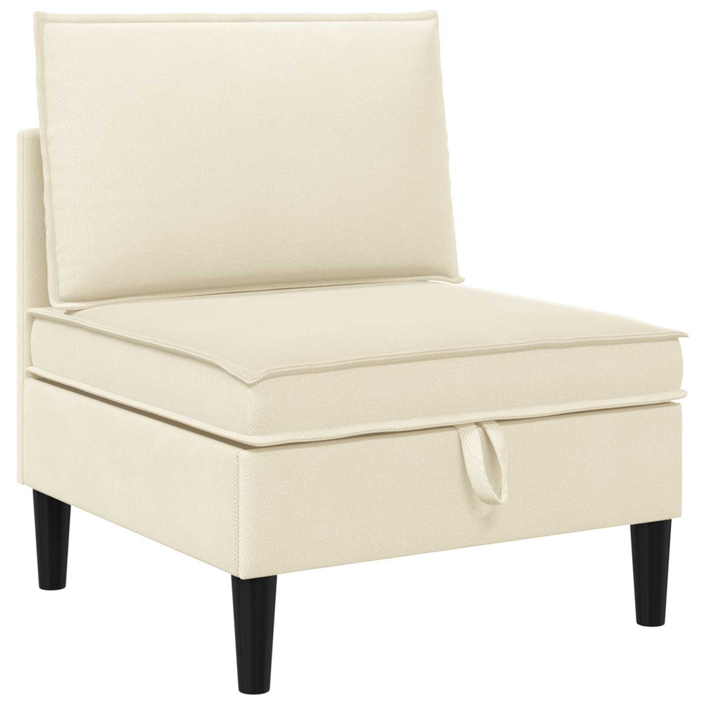 Wohnzimmergarnitur 4 pcs Creme Stoff