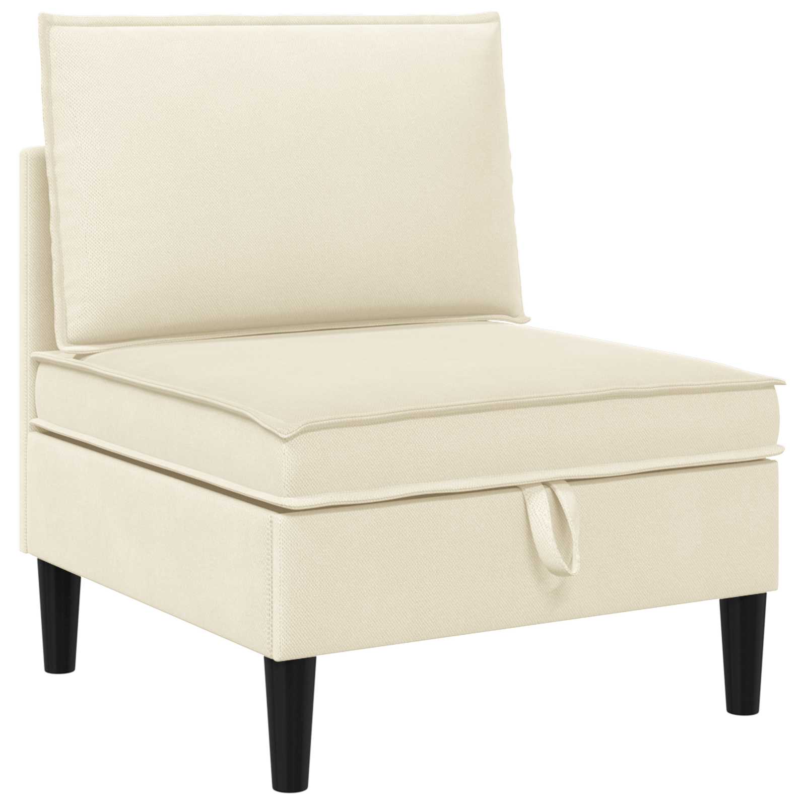 Wohnzimmergarnitur 4 pcs Creme Stoff