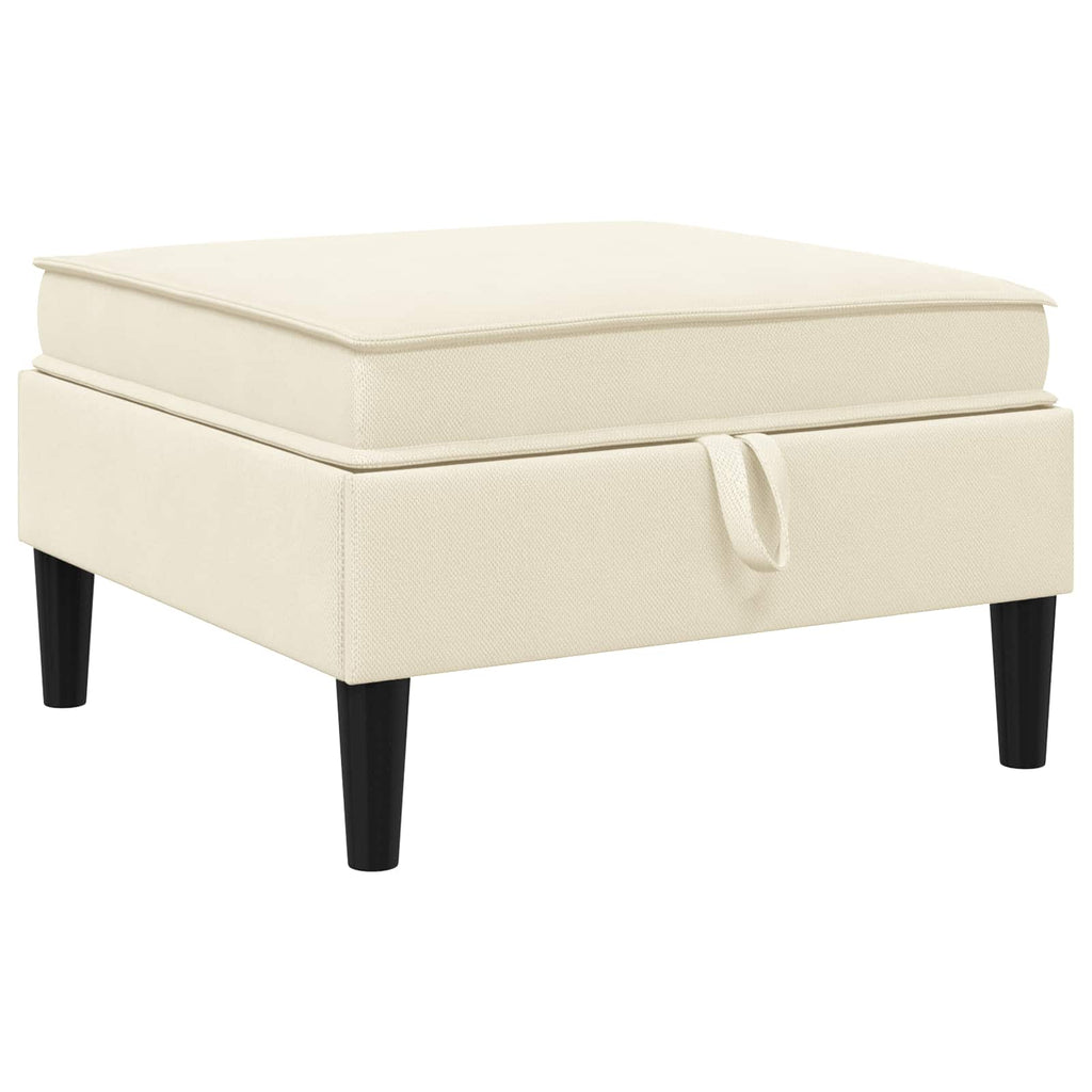 Wohnzimmergarnitur 4 pcs Creme Stoff