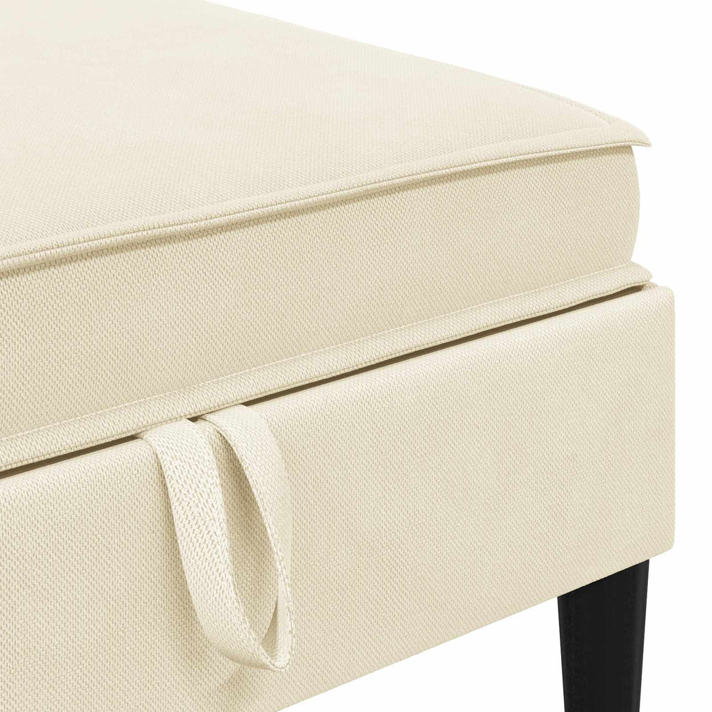 Wohnzimmergarnitur 6 pcs Creme Stoff