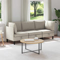 Wohnzimmergarnitur 3 pcs Hafer Stoff