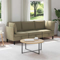 Wohnzimmergarnitur 3 pcs Khaki Stoff