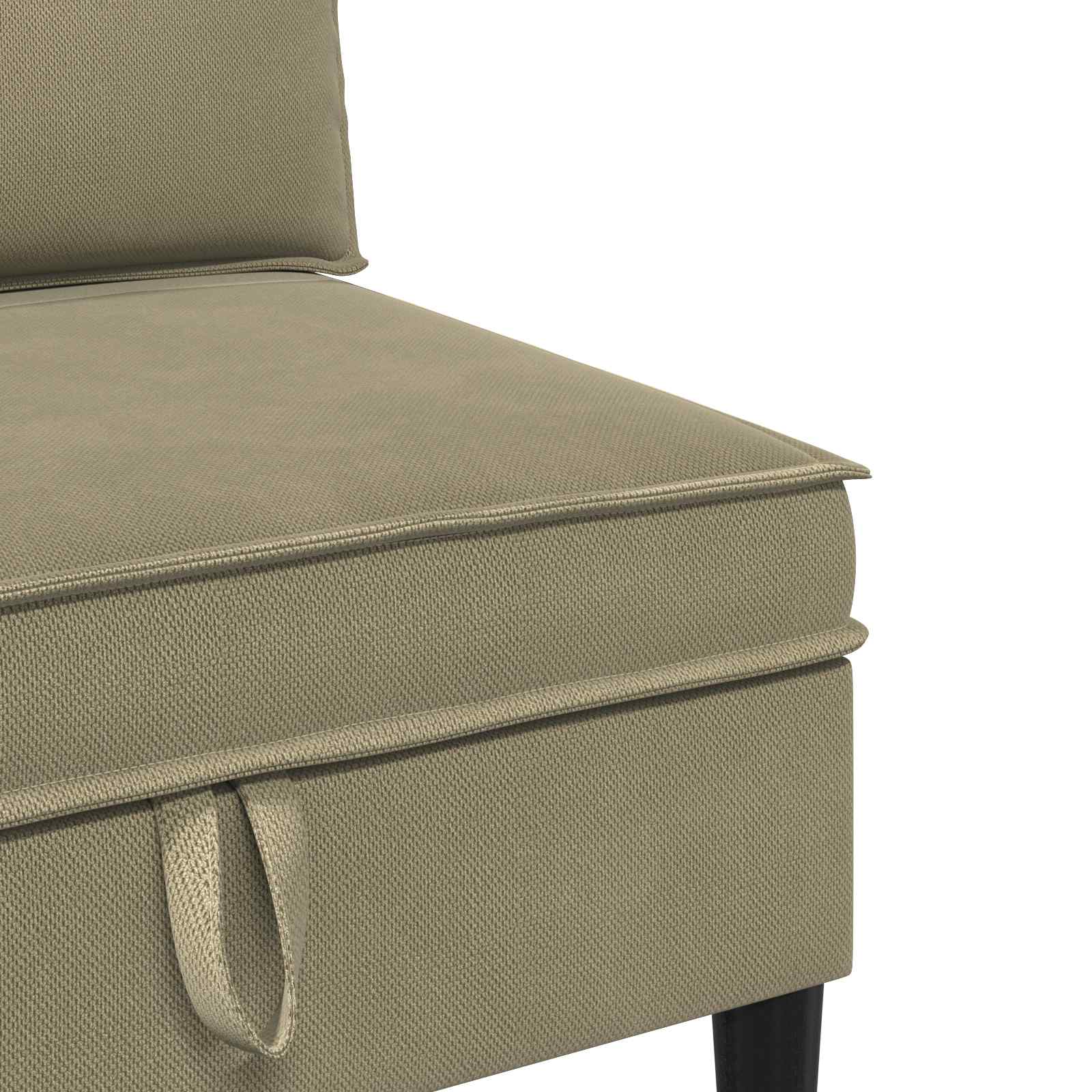 Wohnzimmergarnitur 4 pcs Khaki Stoff