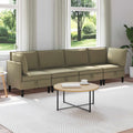 Wohnzimmergarnitur 4 pcs Khaki Stoff