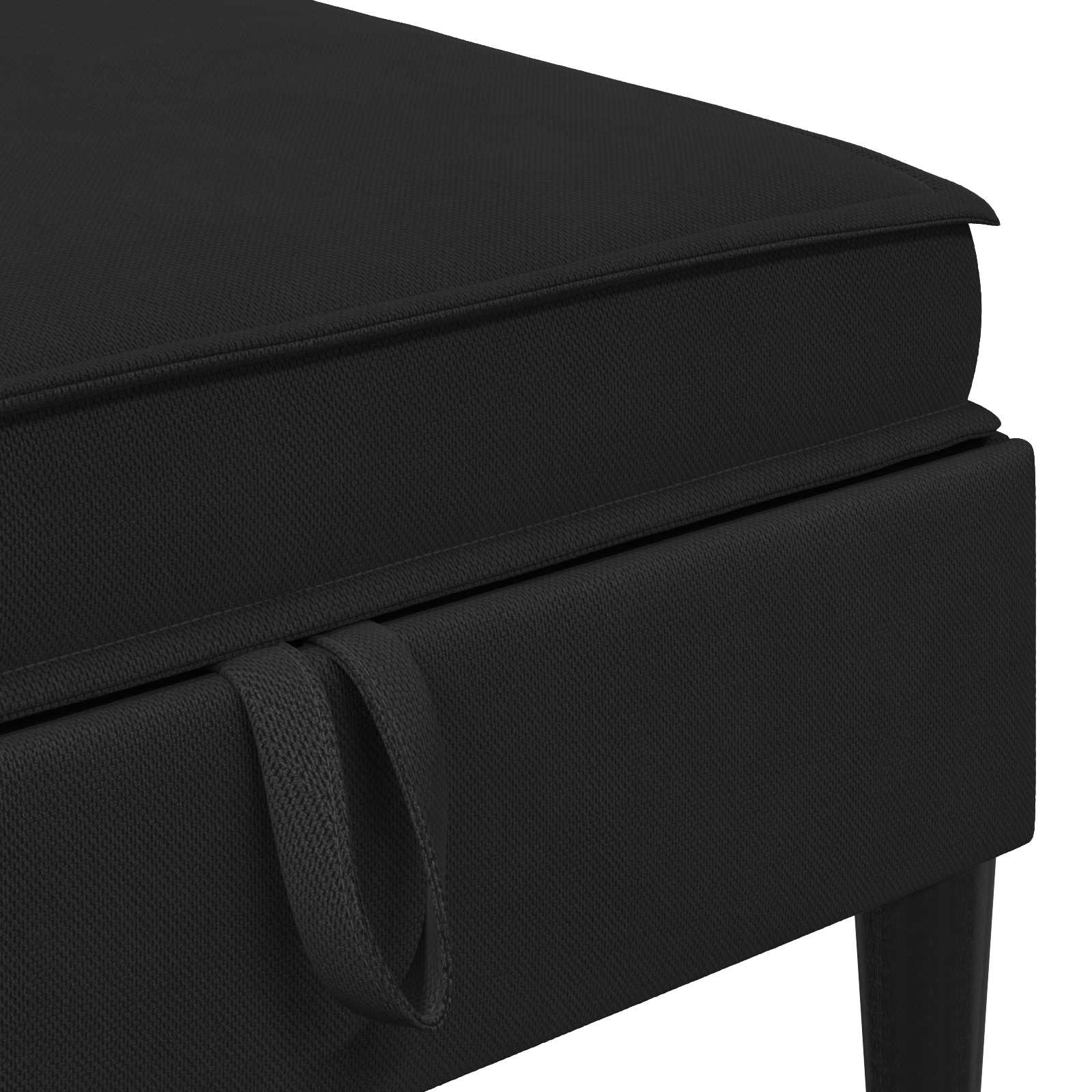 Wohnzimmergarnitur 5 pcs Schwarz Stoff