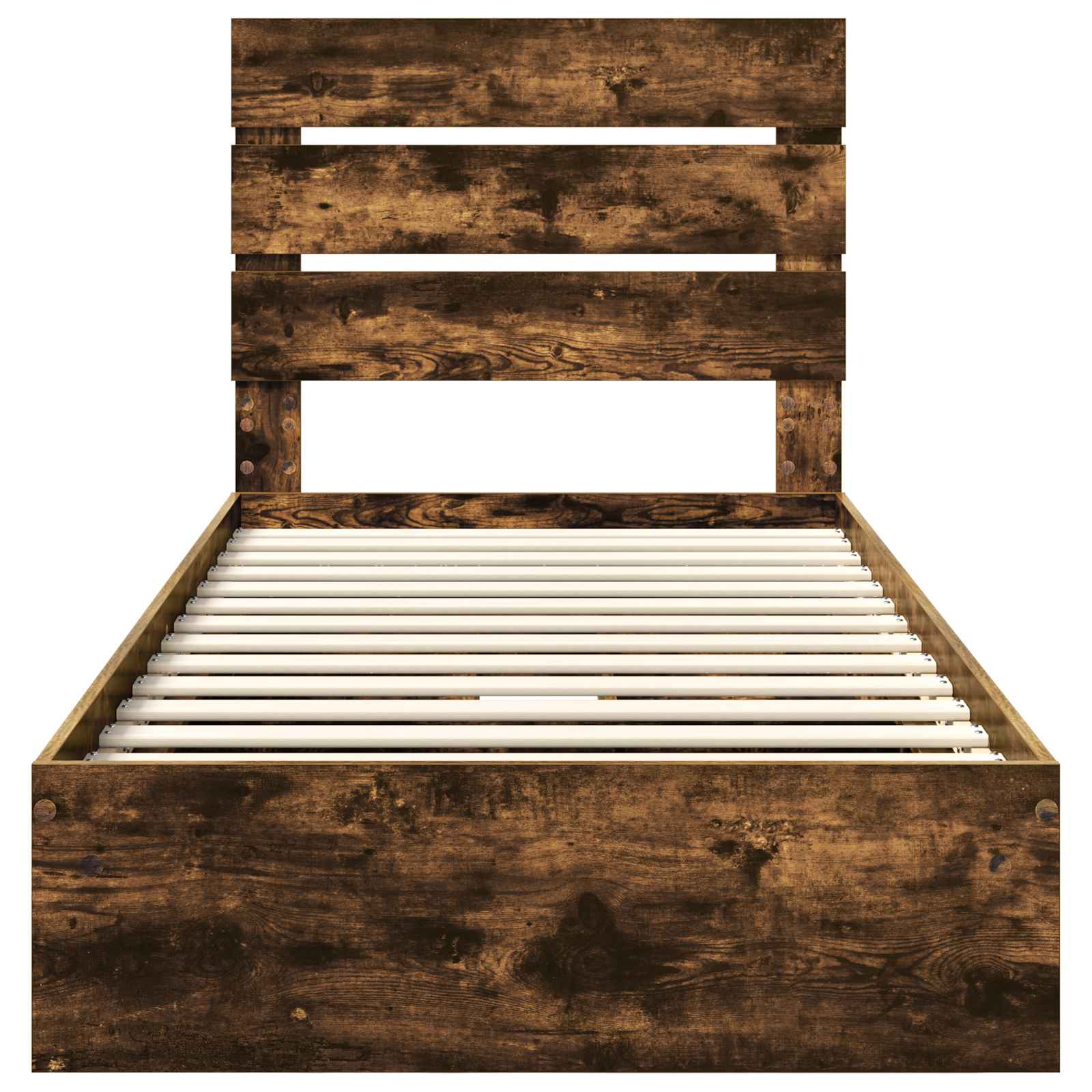 Aufbewahrungsbett Geräucherte Eiche 100 x 200 cm Holzwerkstoff
