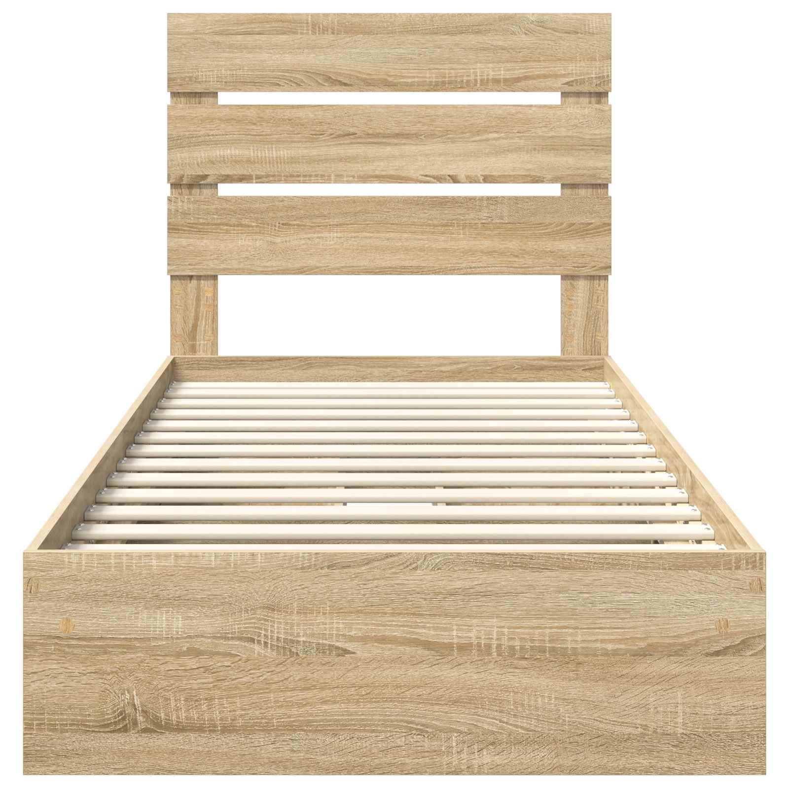 Aufbewahrungsbett Sonoma-Eiche 90 x 190 cm Holzwerkstoff