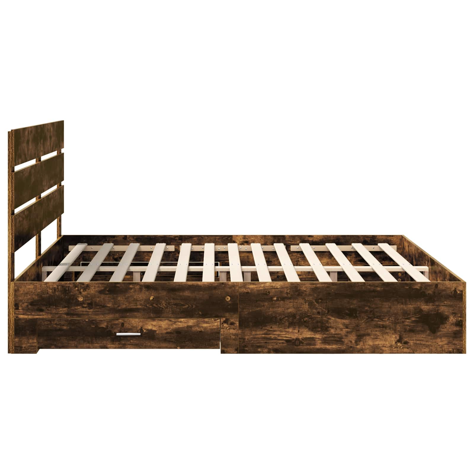 Bettrahmen Geräucherte Eiche 200 x 200 cm Holzwerkstoff