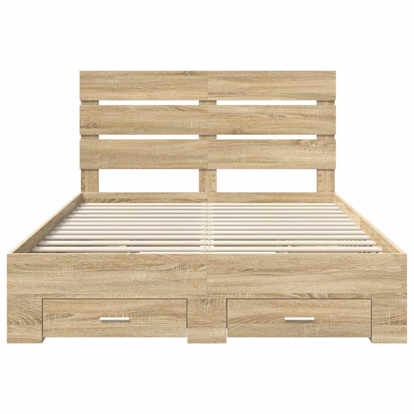 Bettrahmen mit Kopfteil Sonoma-Eiche 140 x 190 cm Holzwerkstoff