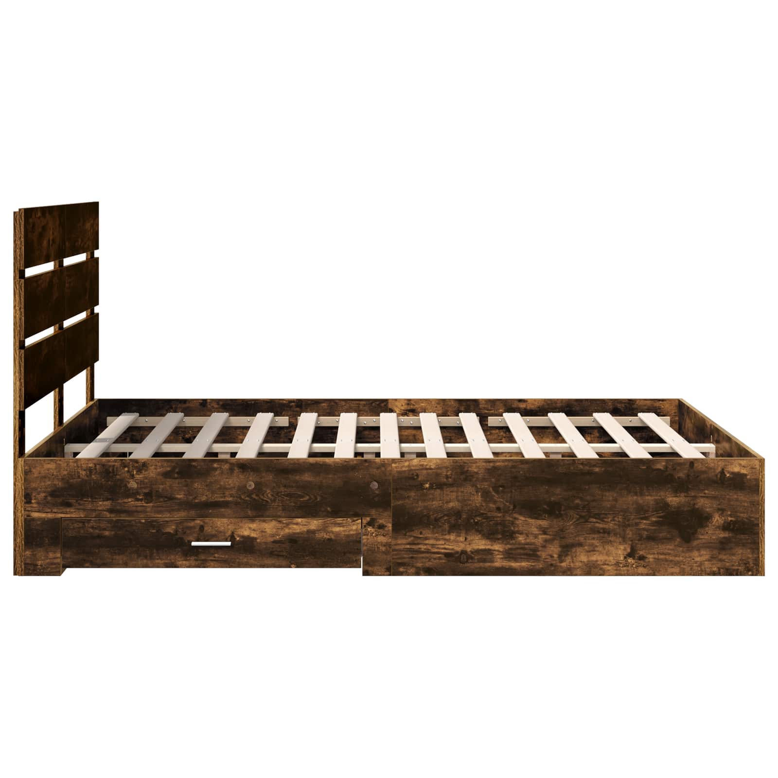 Bettrahmen Geräucherte Eiche 140 x 190 cm Holzwerkstoff
