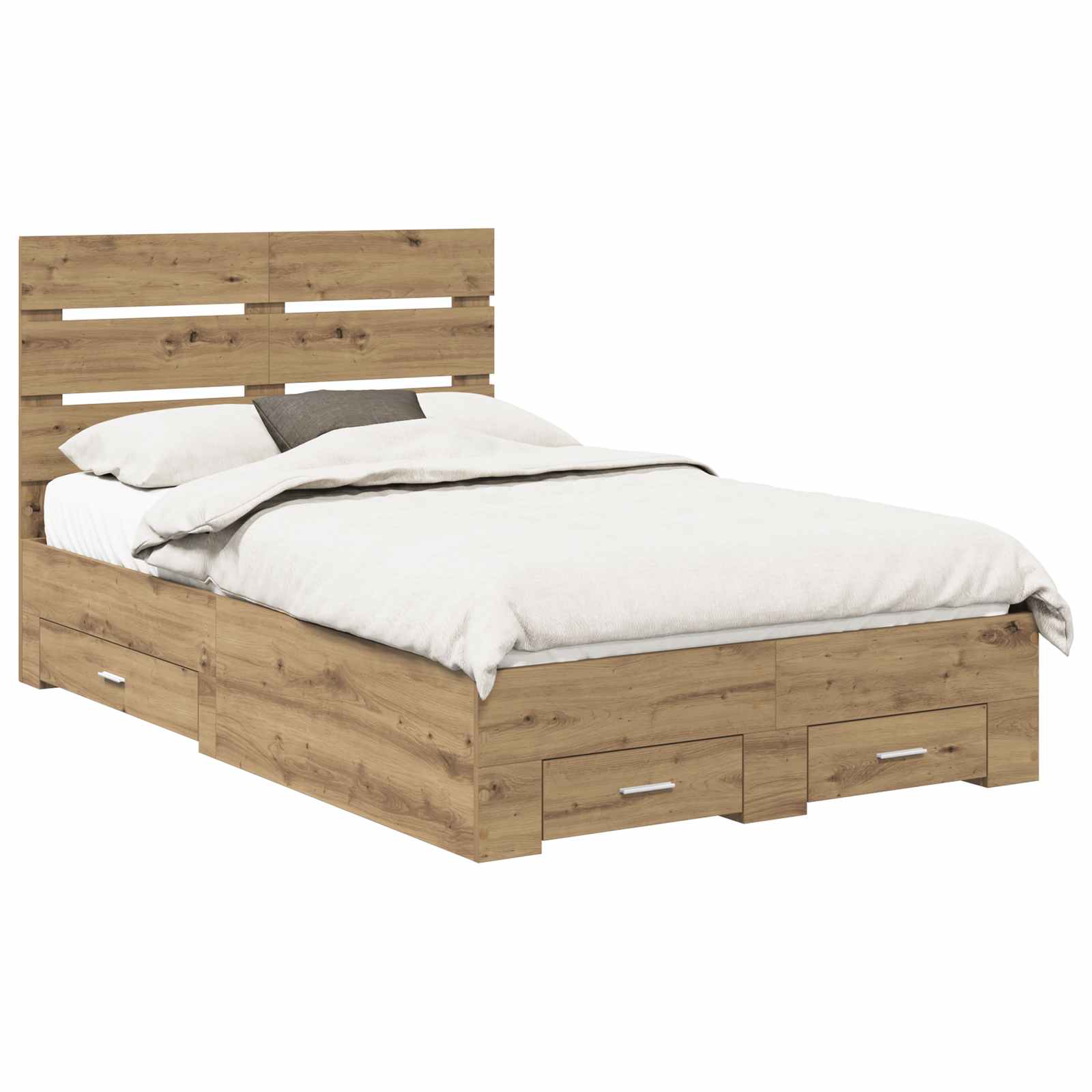 Bettrahmen Artisan-Eiche 120 x 200 cm Holzwerkstoff