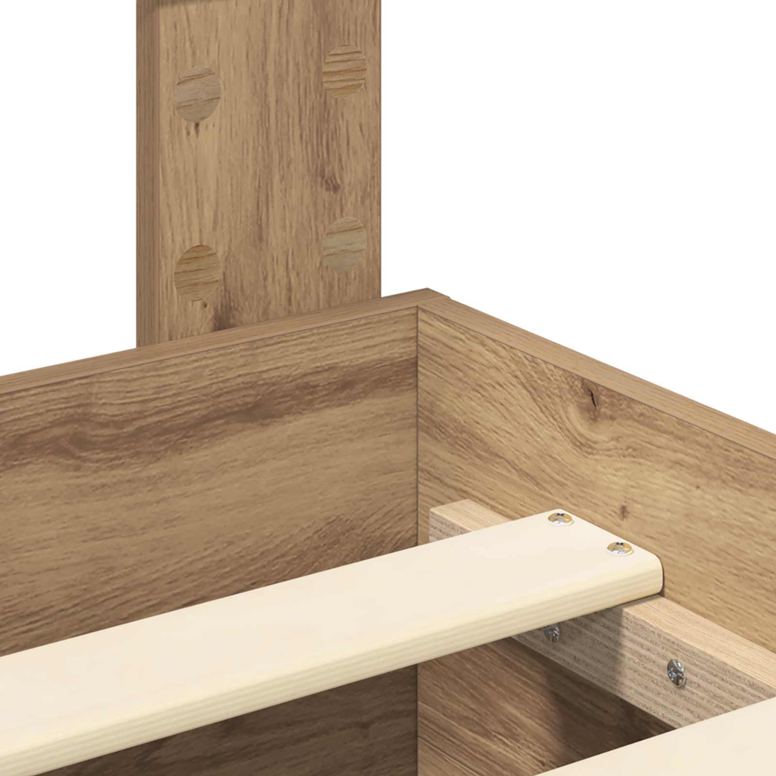 Bettrahmen Artisan-Eiche 120 x 190 cm Holzwerkstoff