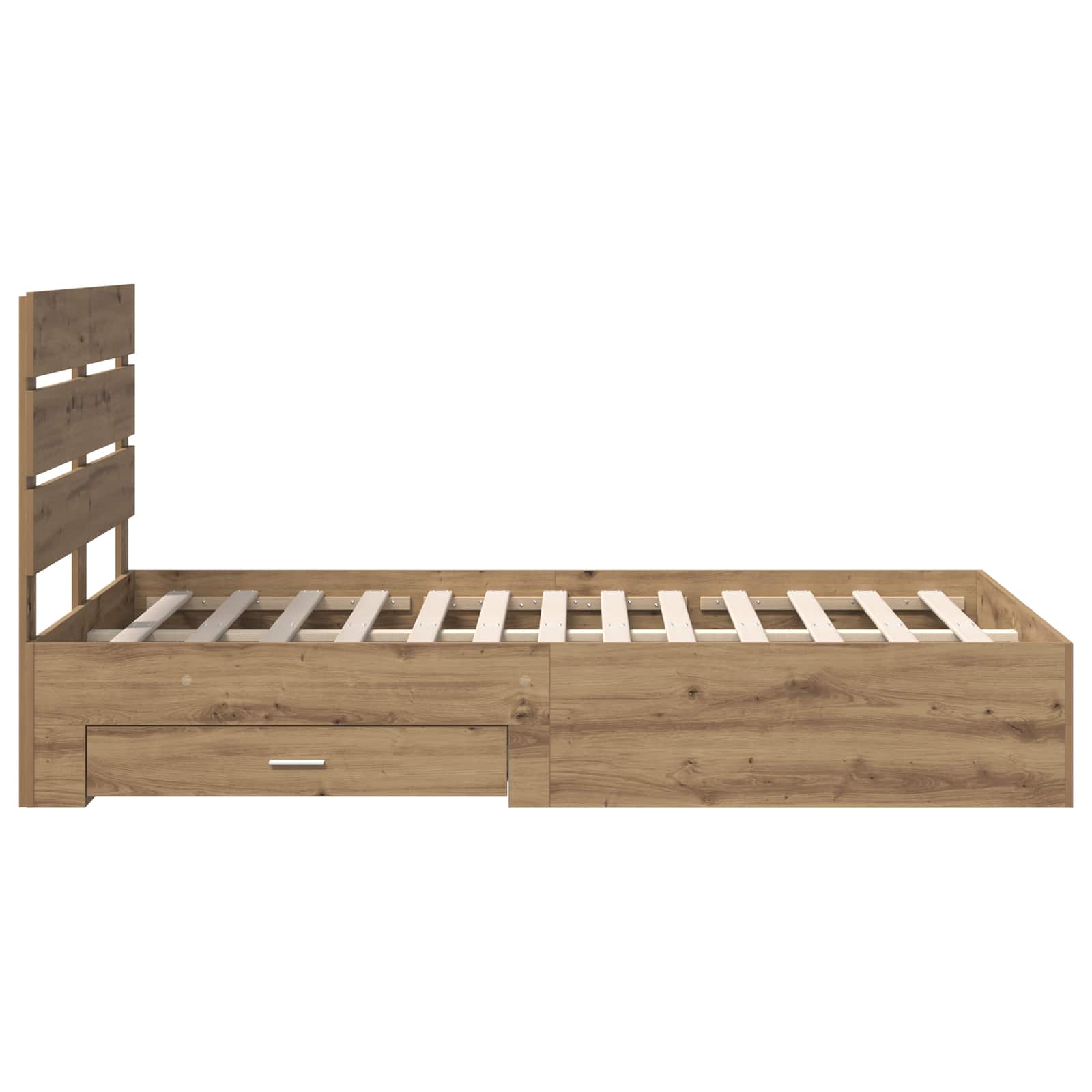 Bettrahmen Artisan-Eiche 120 x 190 cm Holzwerkstoff