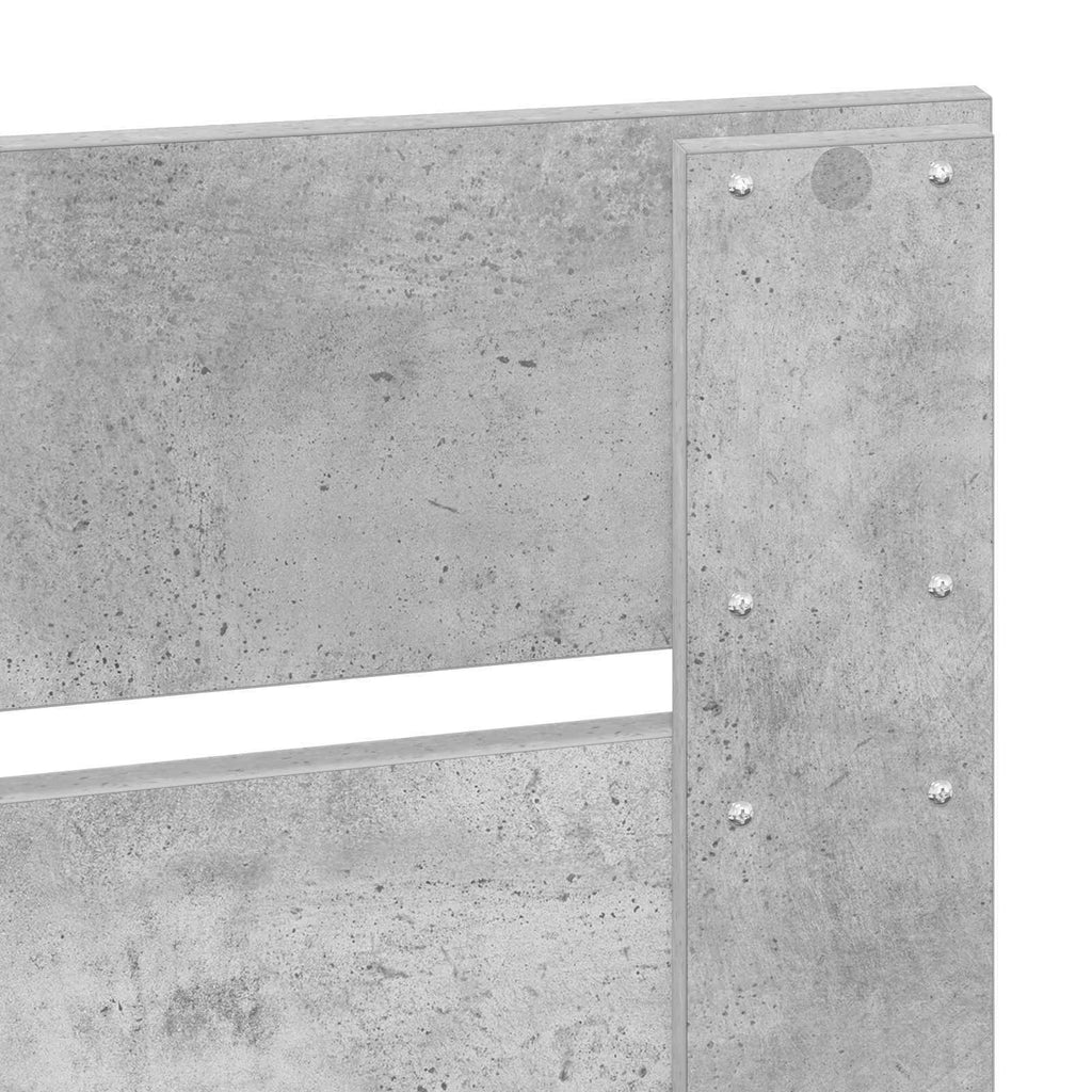 Bettrahmen mit Schubladen Beton Grau 100 x 200 cm Holzwerkstoff