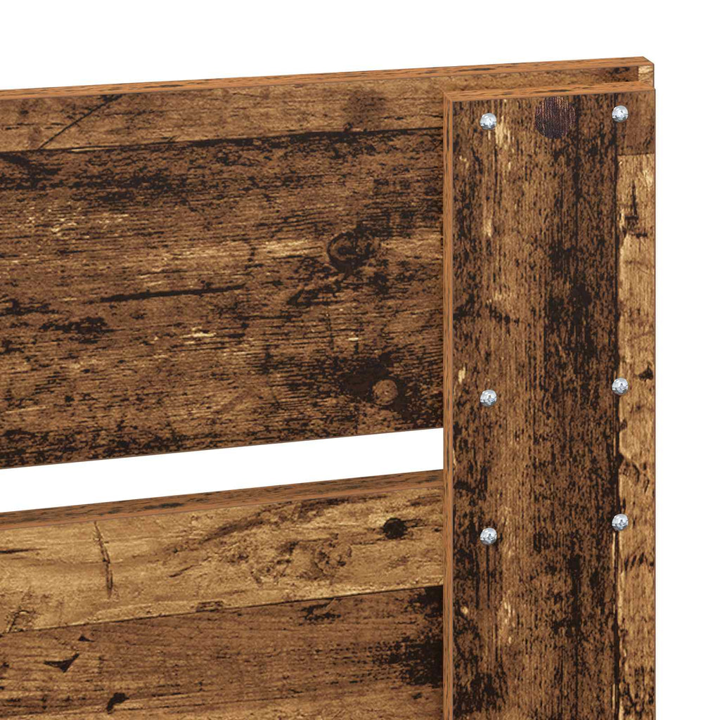 Bettrahmen mit Schubladen Altholz 90 x 200 cm Holzwerkstoff