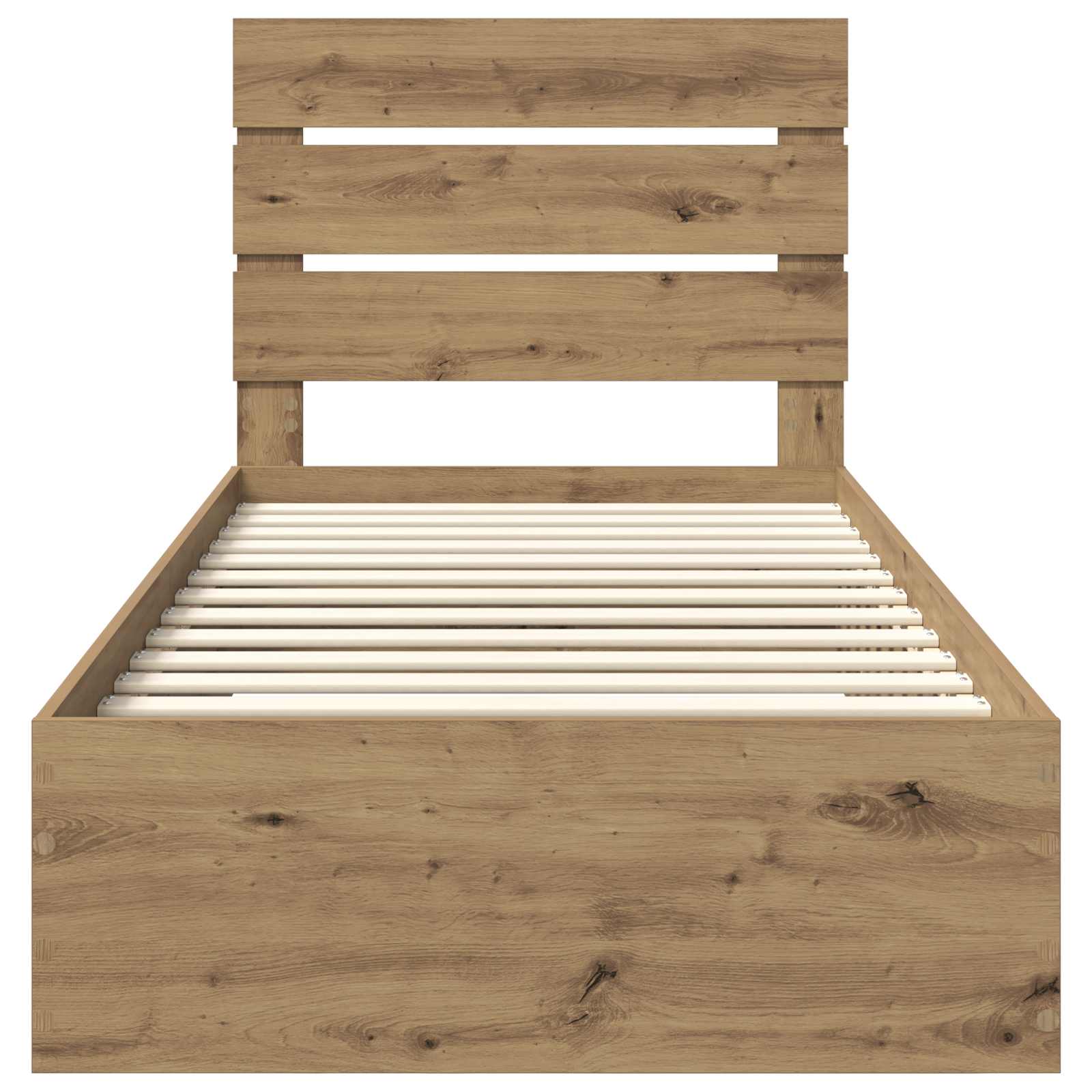 Bettrahmen mit Kopfteil Artisan-Eiche 90 x 200 cm Holzwerkstoff