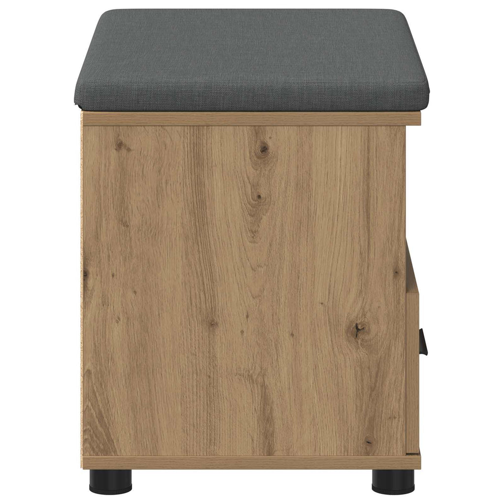 Flurbank mit Kissen mit Regal Artisan-Eiche 60 x 38 x 46 cm