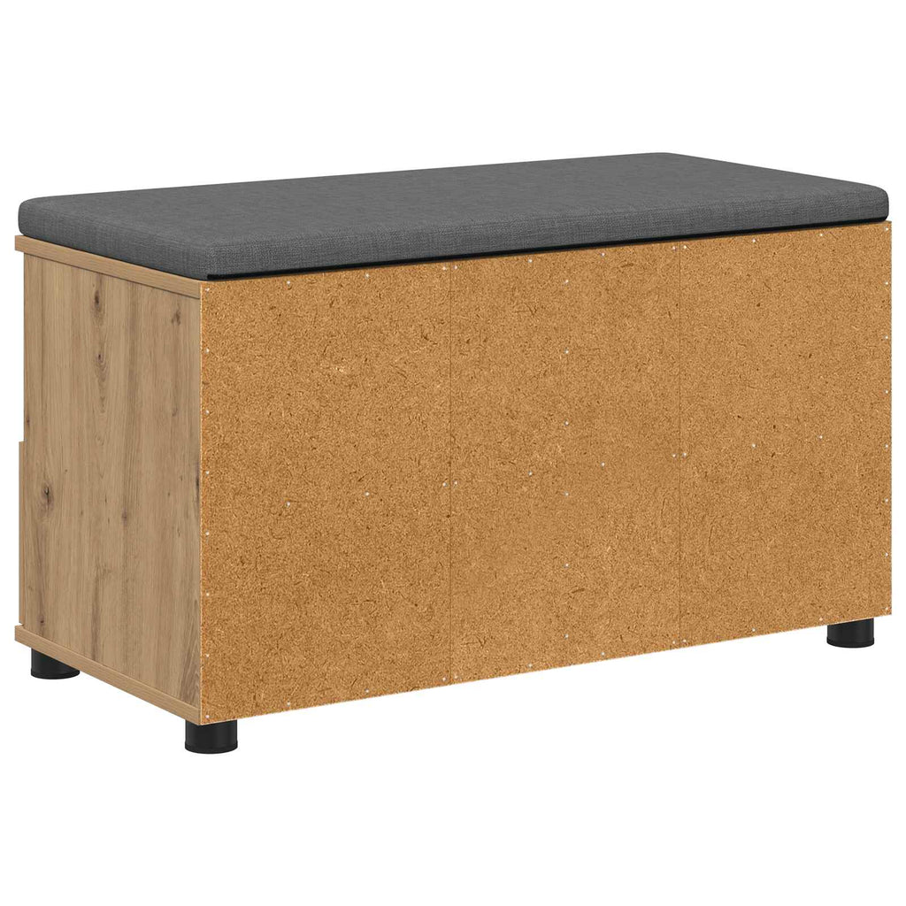 Flurbank mit Kissen mit Regal Artisan-Eiche 80 x 38 x 46 cm