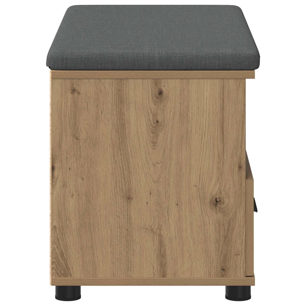 Flurbank mit Kissen mit Regal Artisan-Eiche 80 x 38 x 46 cm