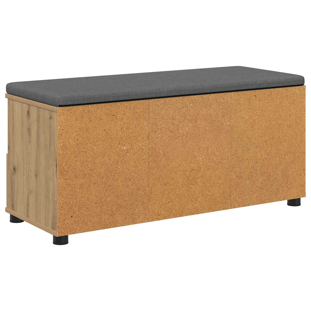 Flurbank mit Kissen mit Regal Artisan-Eiche 100 x 38 x 46 cm