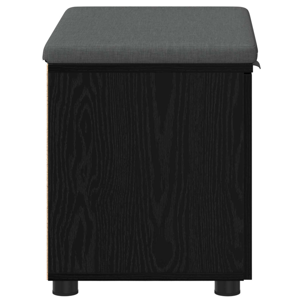 Flurbank mit Kissen mit Regal Schwarze Eiche 60 x 38 x 46 cm