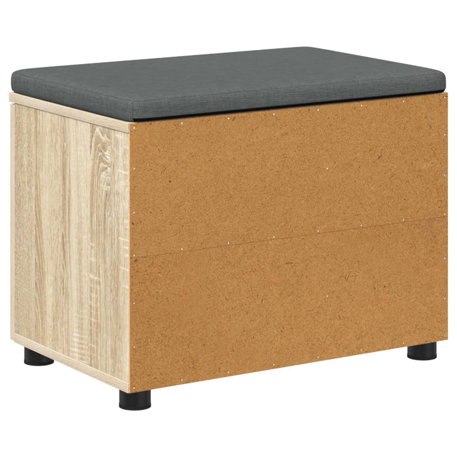 Flurbank mit Kissen mit Regal Sonoma-Eiche 60 x 38 x 46 cm