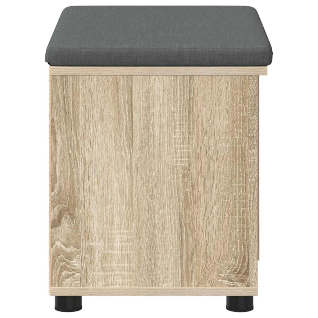 Flurbank mit Kissen mit Regal Sonoma-Eiche 60 x 38 x 46 cm