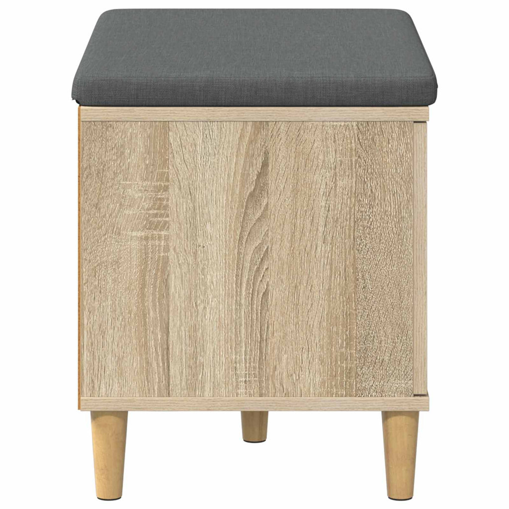 Flurbank mit Kissen mit Speicher Sonoma-Eiche 60 x 38 x 46 cm