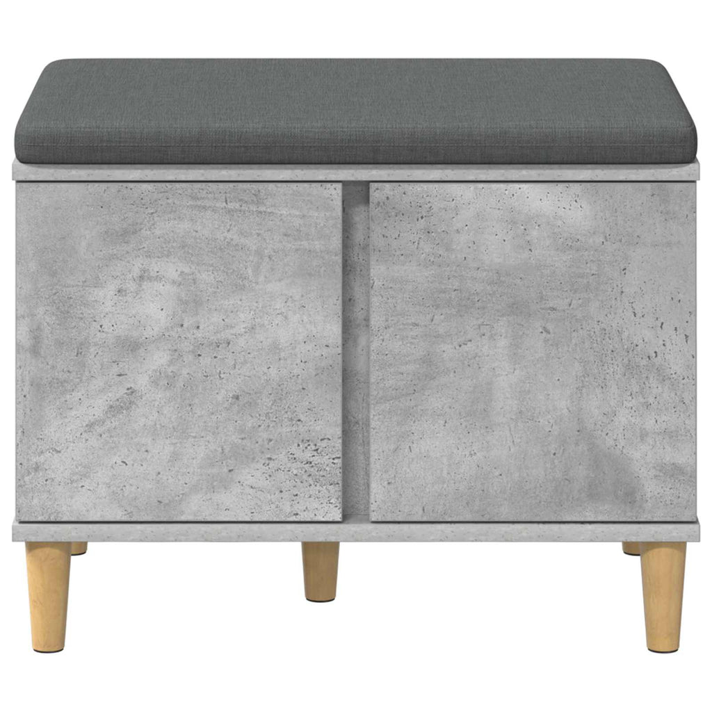 Flurbank mit Kissen mit Speicher Betongrau 60 x 38 x 46 cm