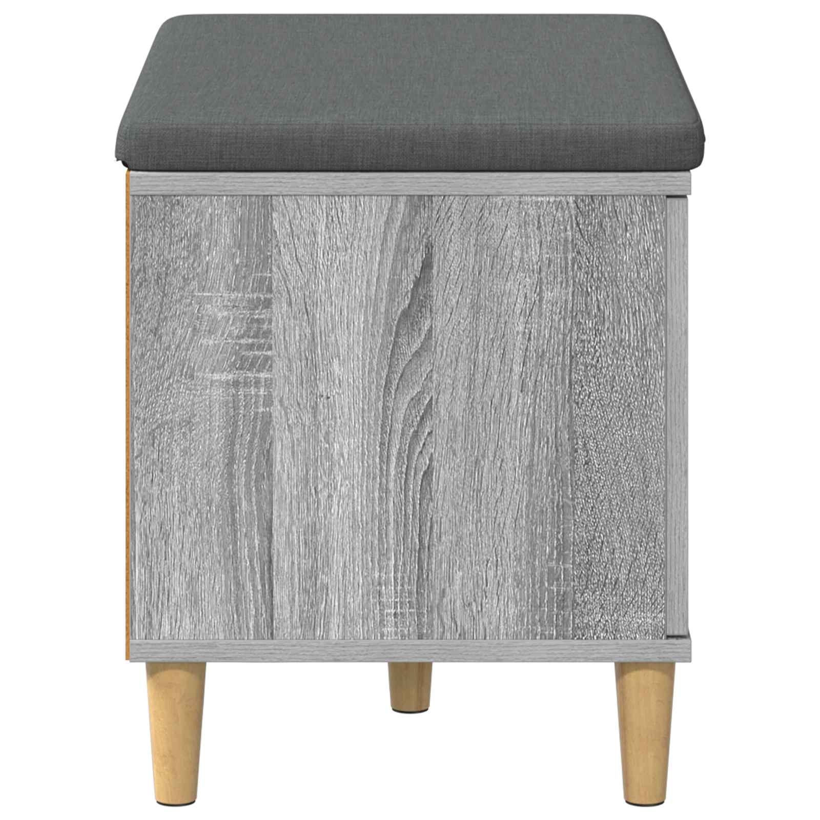 Flurbank mit Kissen mit Speicher Graues Sonoma 60 x 38 x 46 cm