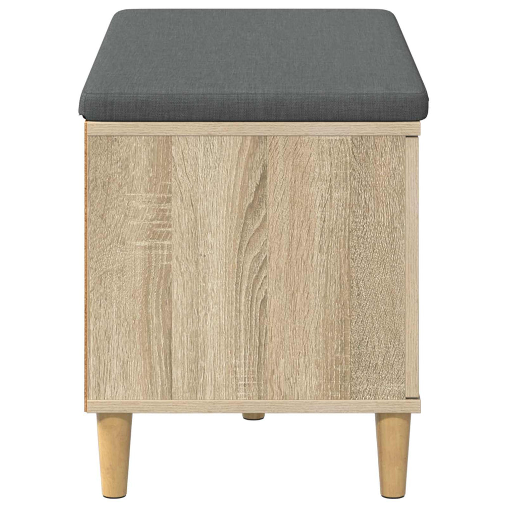 Flurbank mit Kissen mit Speicher Sonoma-Eiche 80 x 38 x 46 cm